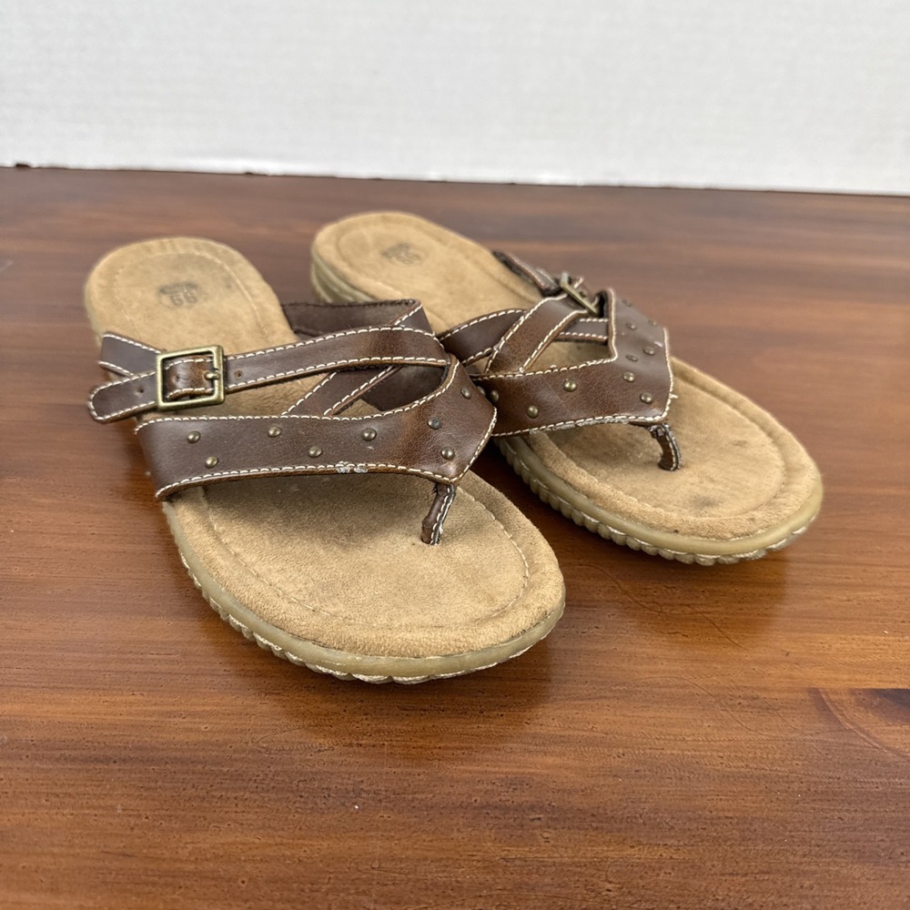 Vintage Y2K Girls‎ Route 66 Brown Strappy Sandals